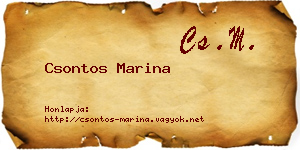 Csontos Marina névjegykártya